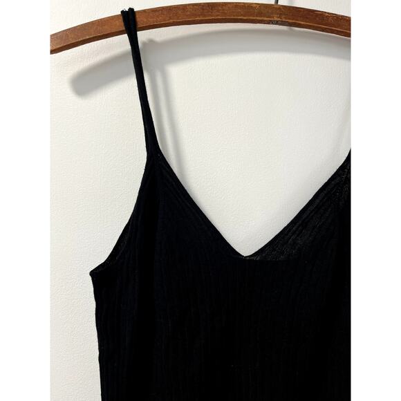 Women's Black Anthropologie Ribbed Tank Top size XS - Picture 3 of 4